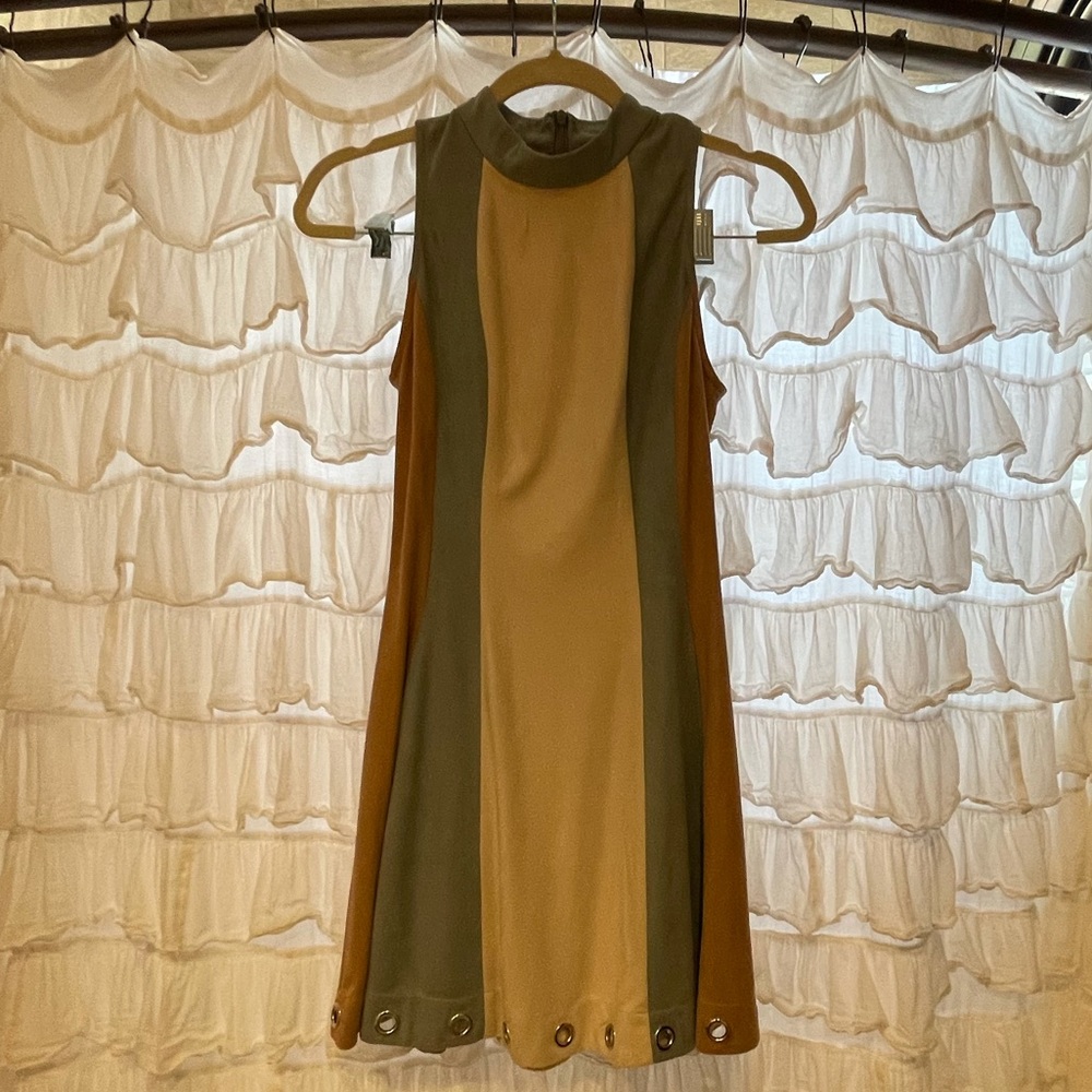 High-neck mini dress